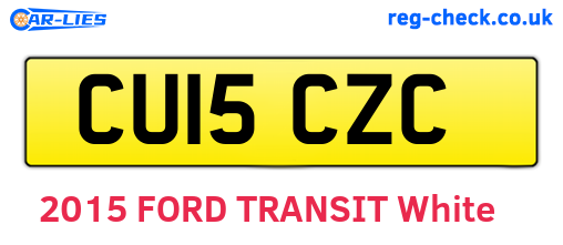 CU15CZC are the vehicle registration plates.
