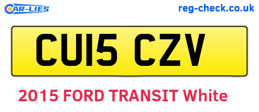 CU15CZV are the vehicle registration plates.