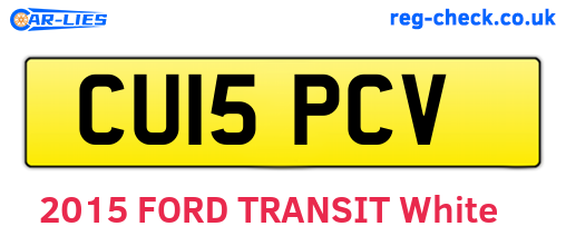 CU15PCV are the vehicle registration plates.