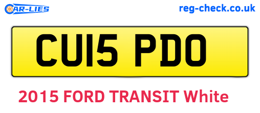 CU15PDO are the vehicle registration plates.
