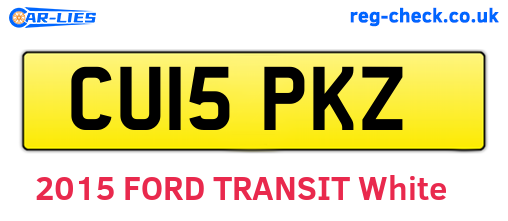 CU15PKZ are the vehicle registration plates.