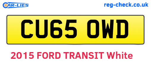 CU65OWD are the vehicle registration plates.