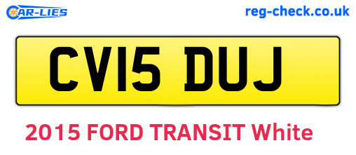 CV15DUJ are the vehicle registration plates.