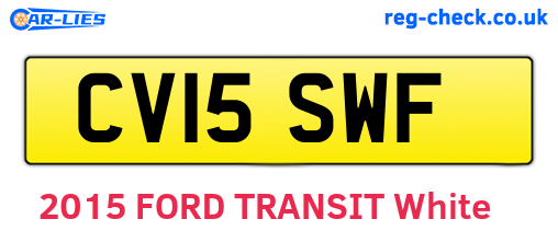 CV15SWF are the vehicle registration plates.