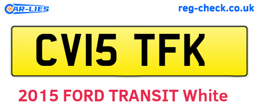 CV15TFK are the vehicle registration plates.