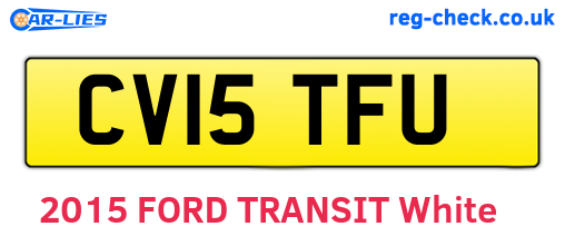 CV15TFU are the vehicle registration plates.