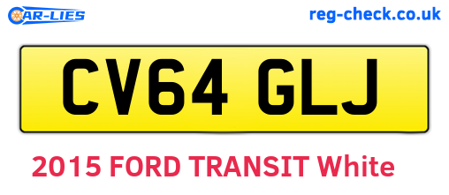 CV64GLJ are the vehicle registration plates.