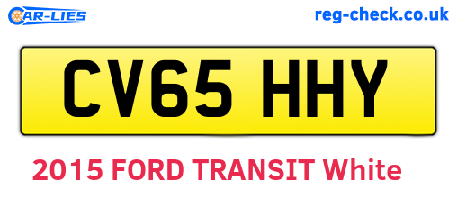 CV65HHY are the vehicle registration plates.