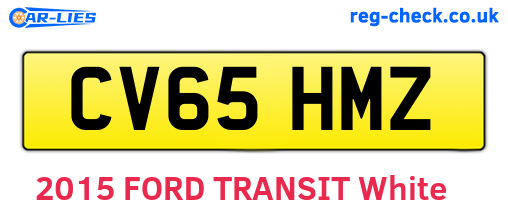 CV65HMZ are the vehicle registration plates.