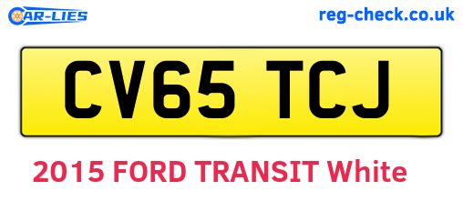 CV65TCJ are the vehicle registration plates.