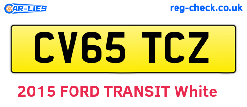 CV65TCZ are the vehicle registration plates.