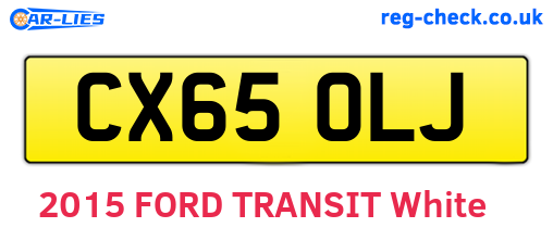 CX65OLJ are the vehicle registration plates.