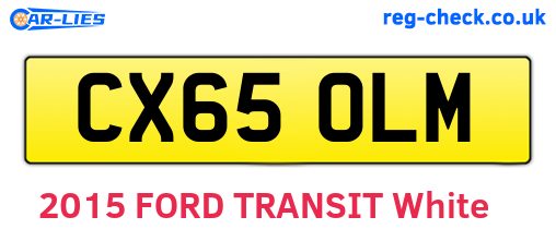 CX65OLM are the vehicle registration plates.