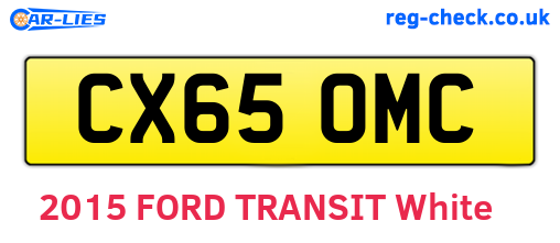 CX65OMC are the vehicle registration plates.