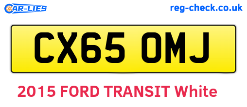 CX65OMJ are the vehicle registration plates.