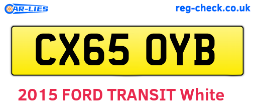 CX65OYB are the vehicle registration plates.