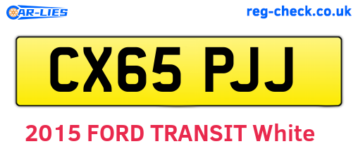 CX65PJJ are the vehicle registration plates.