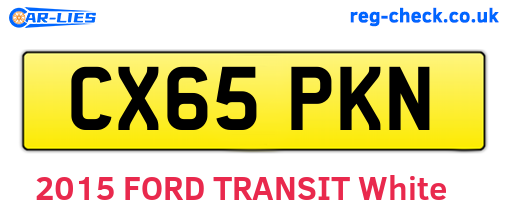 CX65PKN are the vehicle registration plates.