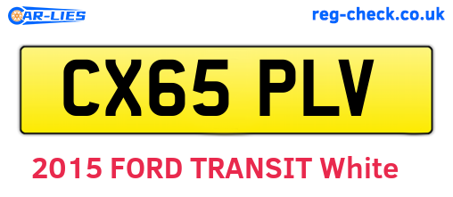 CX65PLV are the vehicle registration plates.