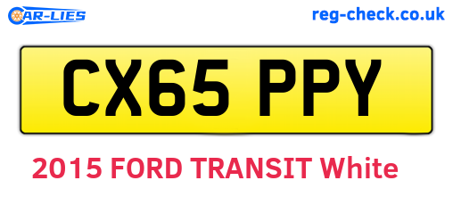 CX65PPY are the vehicle registration plates.