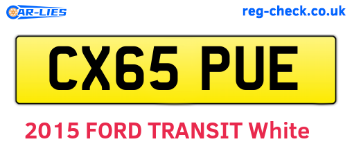 CX65PUE are the vehicle registration plates.