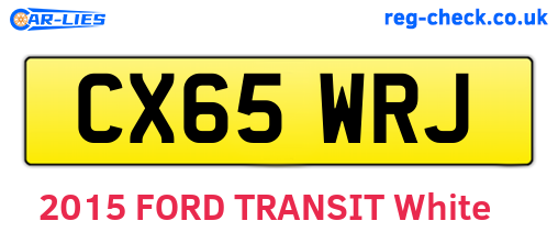 CX65WRJ are the vehicle registration plates.