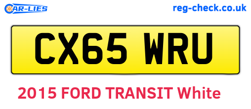 CX65WRU are the vehicle registration plates.