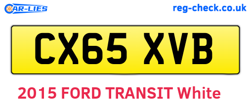CX65XVB are the vehicle registration plates.