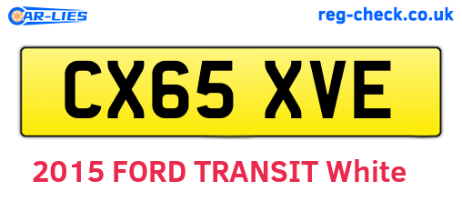 CX65XVE are the vehicle registration plates.
