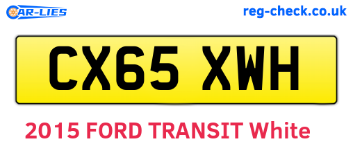 CX65XWH are the vehicle registration plates.