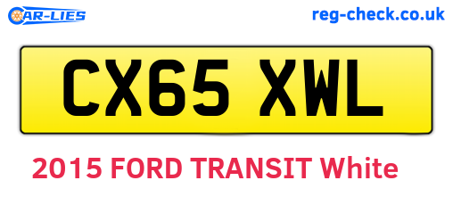 CX65XWL are the vehicle registration plates.