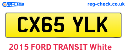CX65YLK are the vehicle registration plates.