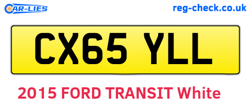 CX65YLL are the vehicle registration plates.
