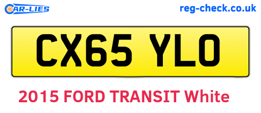 CX65YLO are the vehicle registration plates.