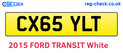CX65YLT are the vehicle registration plates.