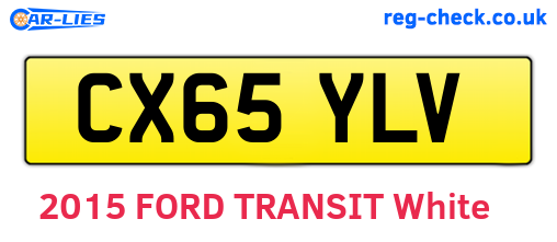 CX65YLV are the vehicle registration plates.