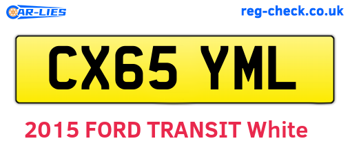 CX65YML are the vehicle registration plates.