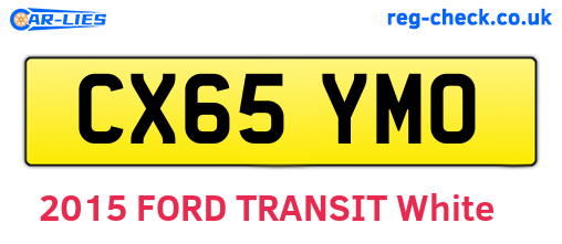 CX65YMO are the vehicle registration plates.