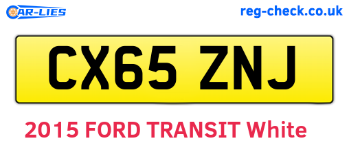 CX65ZNJ are the vehicle registration plates.