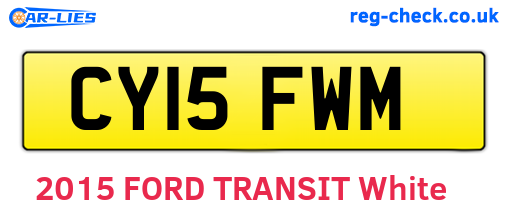 CY15FWM are the vehicle registration plates.