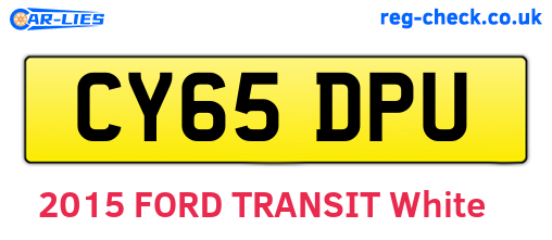 CY65DPU are the vehicle registration plates.