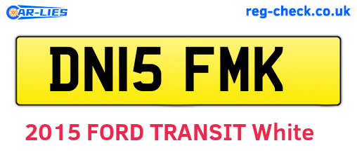 DN15FMK are the vehicle registration plates.