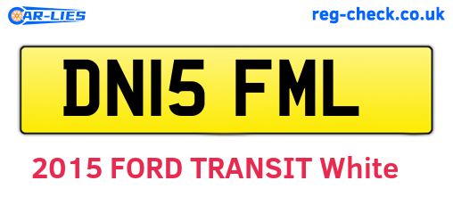 DN15FML are the vehicle registration plates.