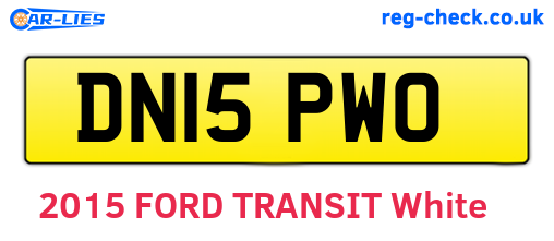 DN15PWO are the vehicle registration plates.