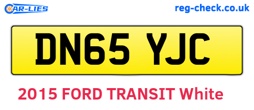DN65YJC are the vehicle registration plates.