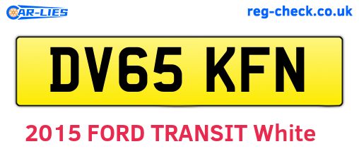 DV65KFN are the vehicle registration plates.