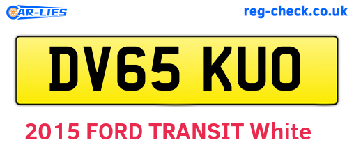 DV65KUO are the vehicle registration plates.