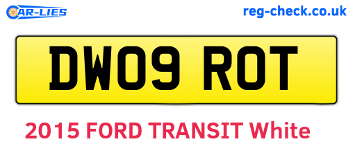 DW09ROT are the vehicle registration plates.
