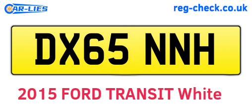 DX65NNH are the vehicle registration plates.