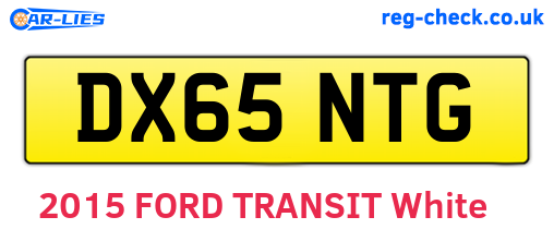 DX65NTG are the vehicle registration plates.